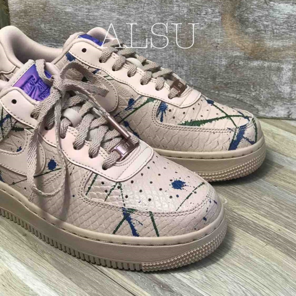 NWT Nike Air Force 1’07 Lux Particle BeigeBlue W - Picture 2 of 7